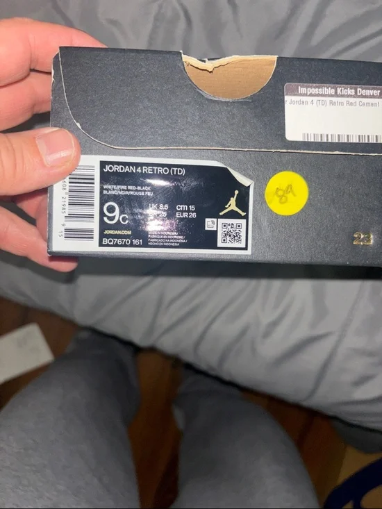 J4 Kids White and Red Athletic Sneakers - Classic Retro Style - Picture 7 of 7